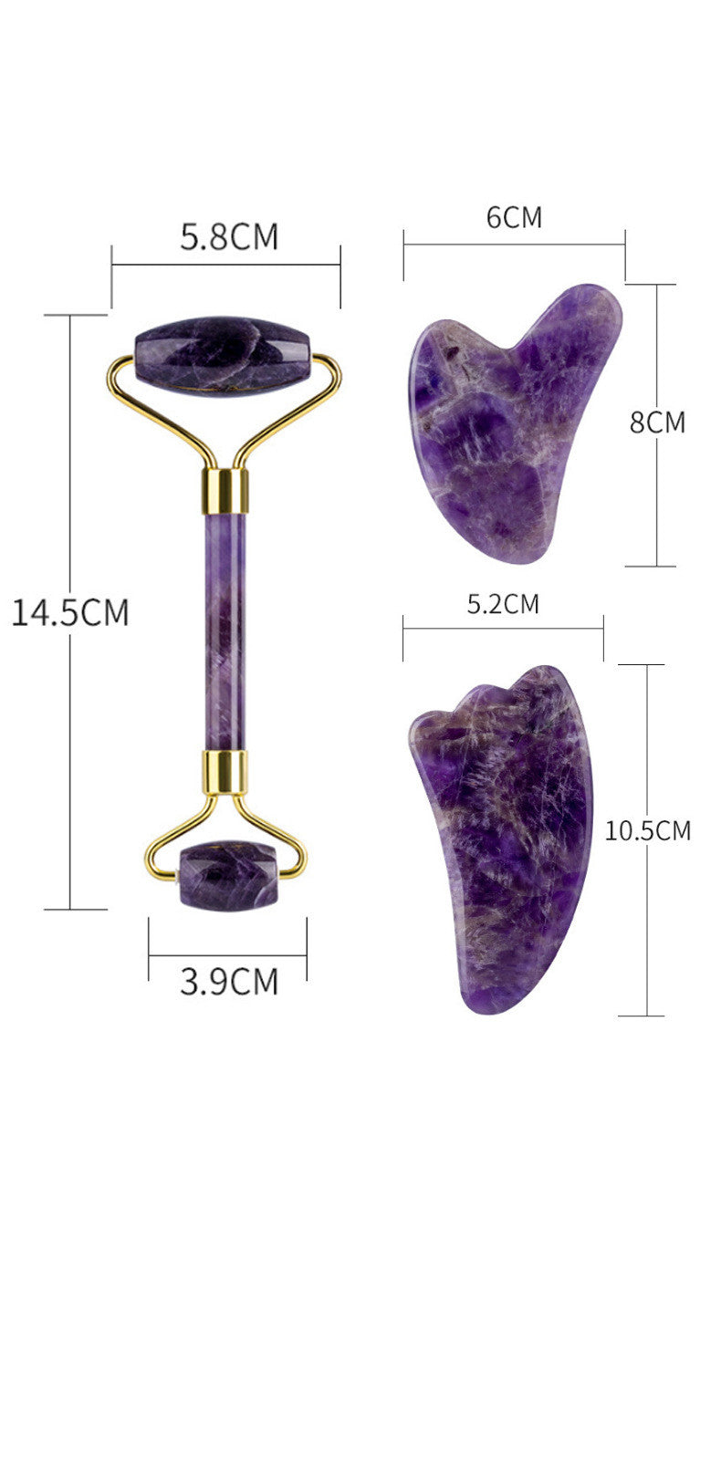 Amethyst Jade Roller Set.