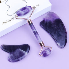 Amethyst Jade Roller Set.