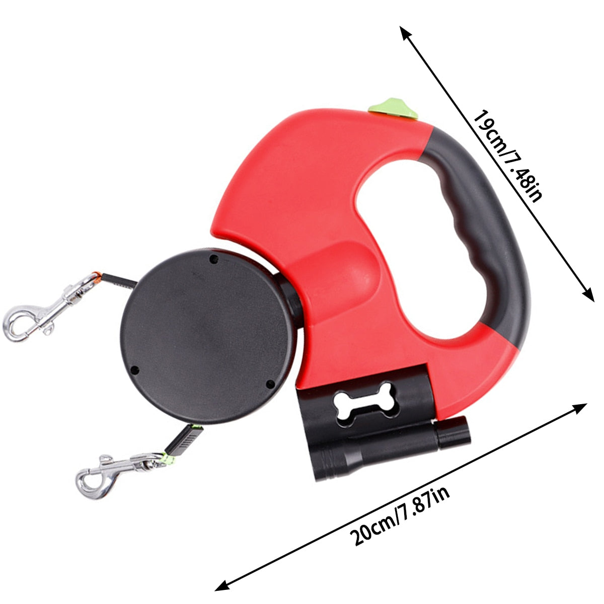 Automatic Dual Retractable Dog Leash.